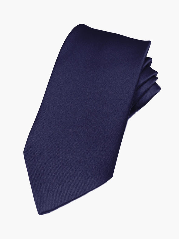 Fellini Satin Tie - Navy