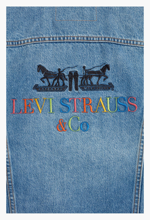 Levi Strauss Denim Multicolour Patchwork Trucker Jacket
