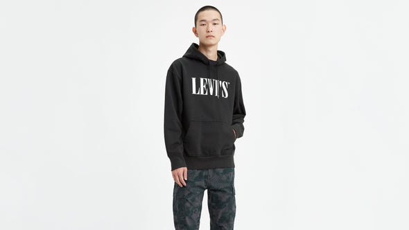 Levis Relaxed Graphic Hoodie 90's Serif Logo Hoodie