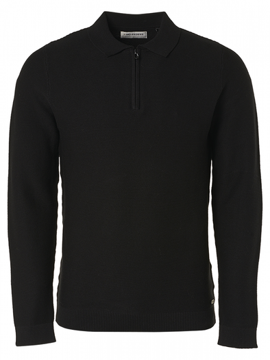 No Excess Full half Rib Cardigan - Black