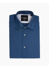 London Long Sleeve Shirt - Textured Blue
