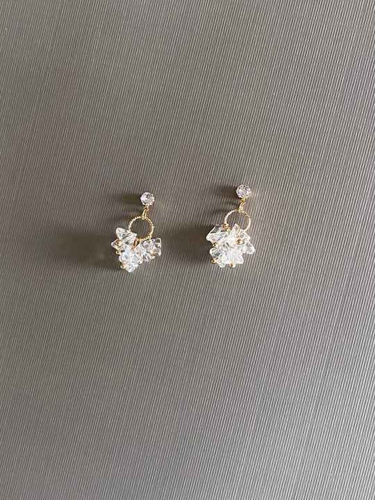 Delicate Crystal Cluster Earrings