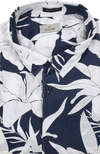 Dstrezzed Long Sleeve Shirt - White & Navy Floral