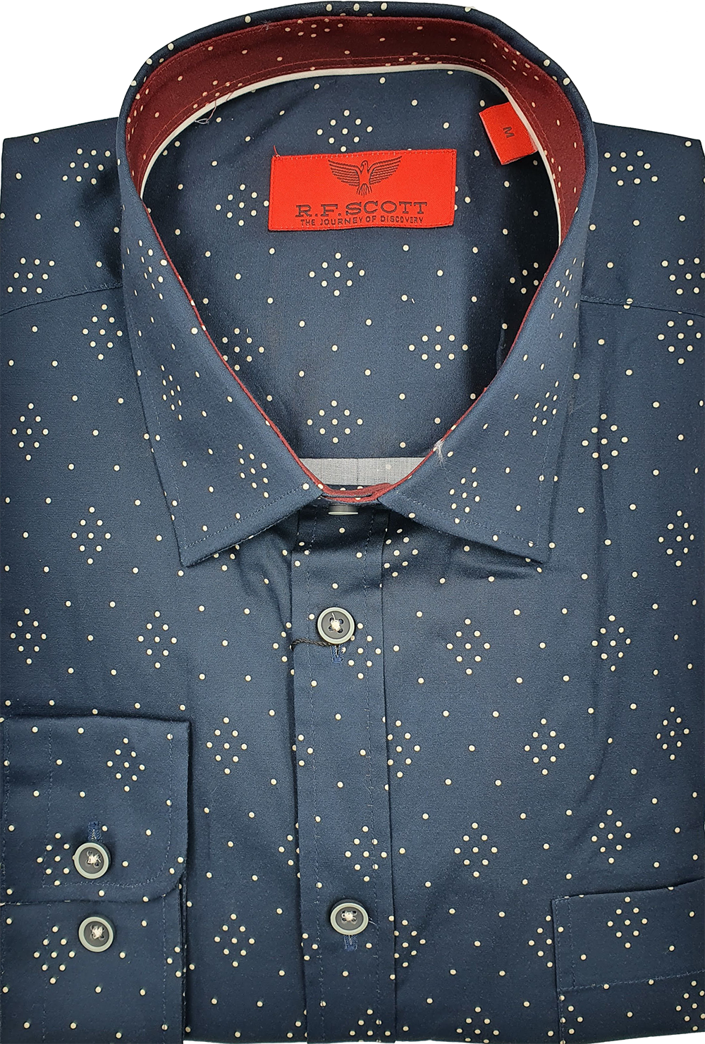 R.F. Scott Fielding Long Sleeve Shirt - Geo Diamonds - Ink
