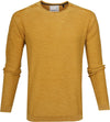 No Excess Sweatshirt Crew Neck 100% Knitted Cotton - Ocre