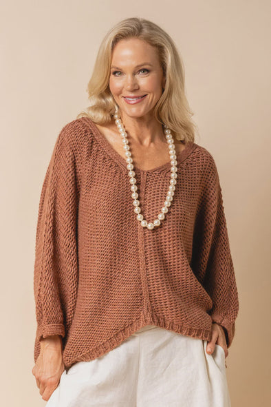 Daly Knit Top in Nutmeg