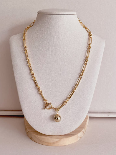 Charmed Golden Toggle Necklace
