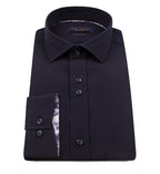 Guide London Long Sleeve Shirt - It's All About Texture Navy