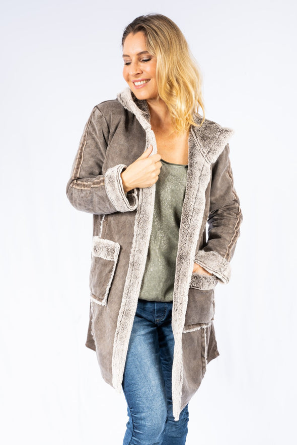 The Italian Closet - Vigna Soft Fur Hooded Coat