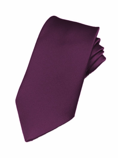 Fellini Satin Tie - Purple
