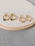 Clip-On Princess Cut Loop Earrings