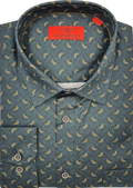 R.F. Scott Caleb Long Sleeve Shirt - Geo Bones - Steel
