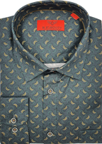 R.F. Scott Caleb Long Sleeve Shirt - Geo Bones - Steel