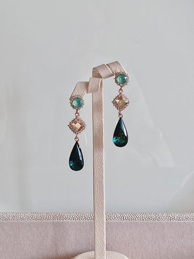 Swarovski Emerald Mint Teardrop Earrings