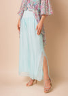 Gia Silk Pants in Aqua Mist