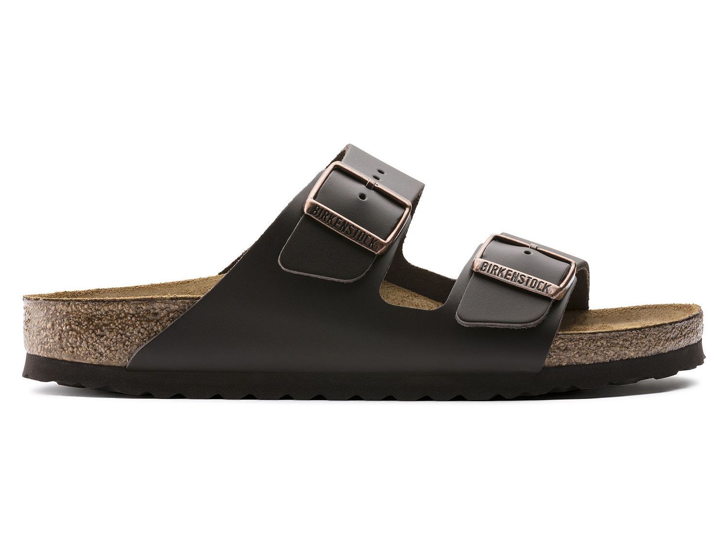Birkenstock Unisex Arizona Sandal - Smooth  Leather Dark Brown