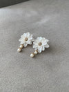 Delicate Crystal Camellia Earrings