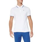 Ben Sherman Pique Polo  - White Blue