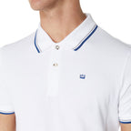 Ben Sherman Pique Polo  - White Blue