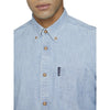Ben Sherman Chambray Long Sleeve Shirt - Dusty Blue