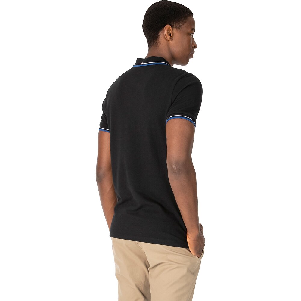 Ben Sherman Signature Pique Polo - Black & Blue