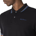 Ben Sherman Signature Pique Polo - Black & Blue