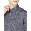 Ben Sherman Short Sleeve Shirt: Linear Print - Khaki