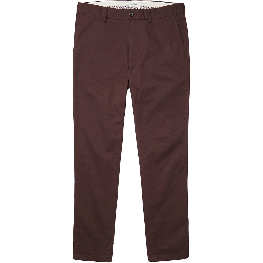 Ben Sherman Slim Stretch Chino - Bordeaux