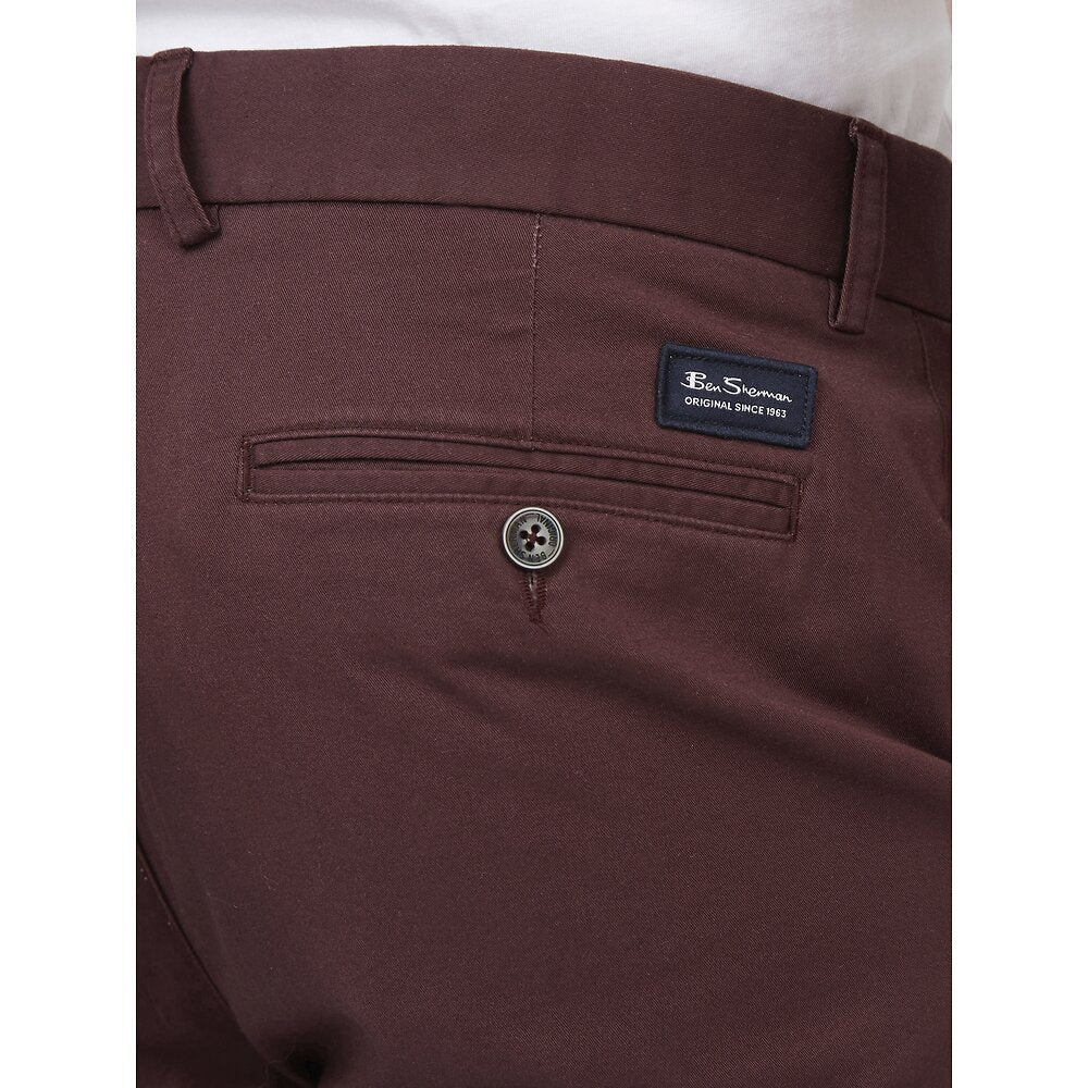 Ben Sherman Slim Stretch Chino - Bordeaux