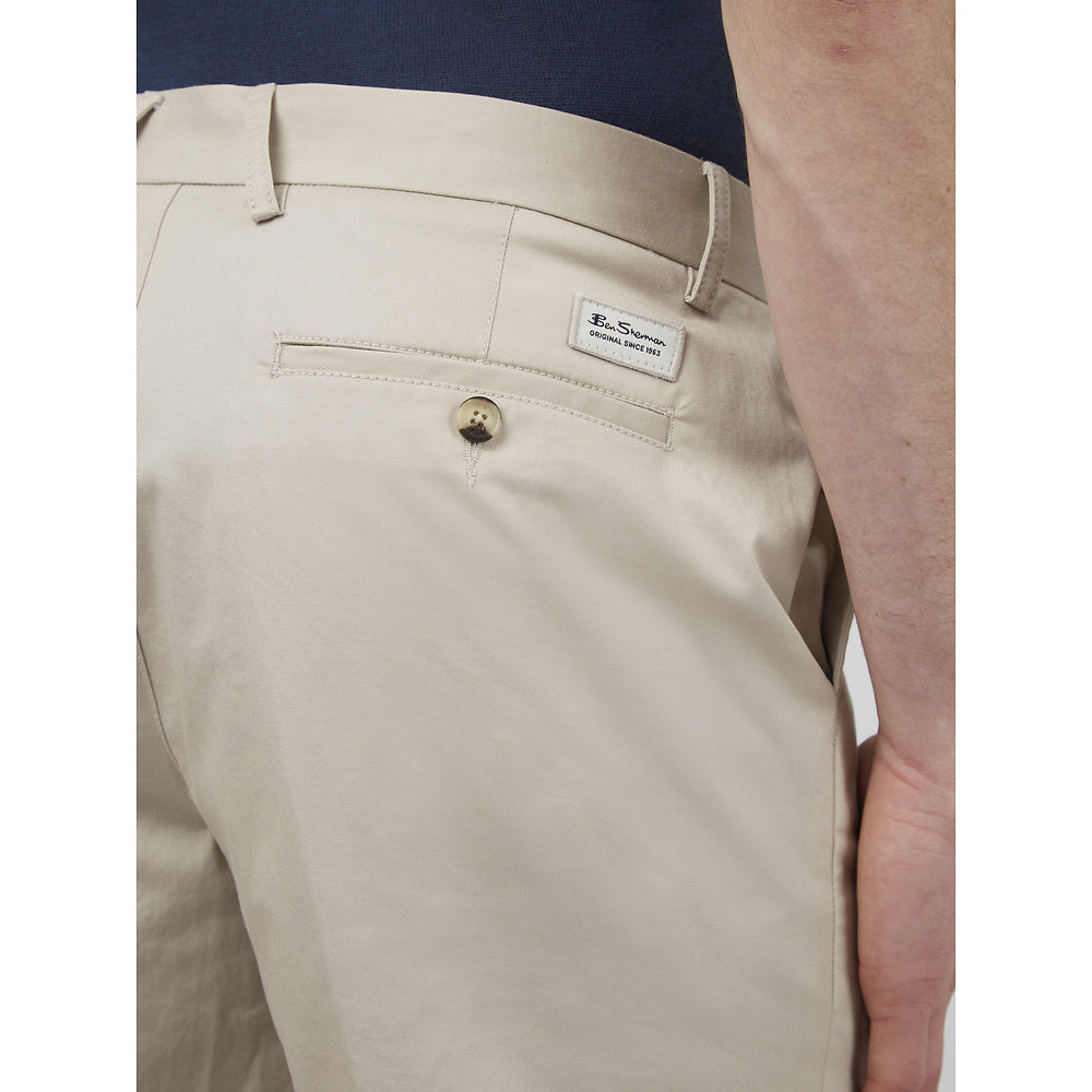Ben Sherman Slim Stretch Chino Shorts - Putty