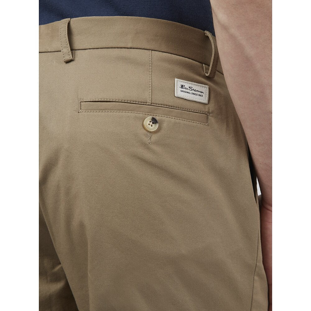 Ben Sherman Slim Stretch Chino Shorts - Stone