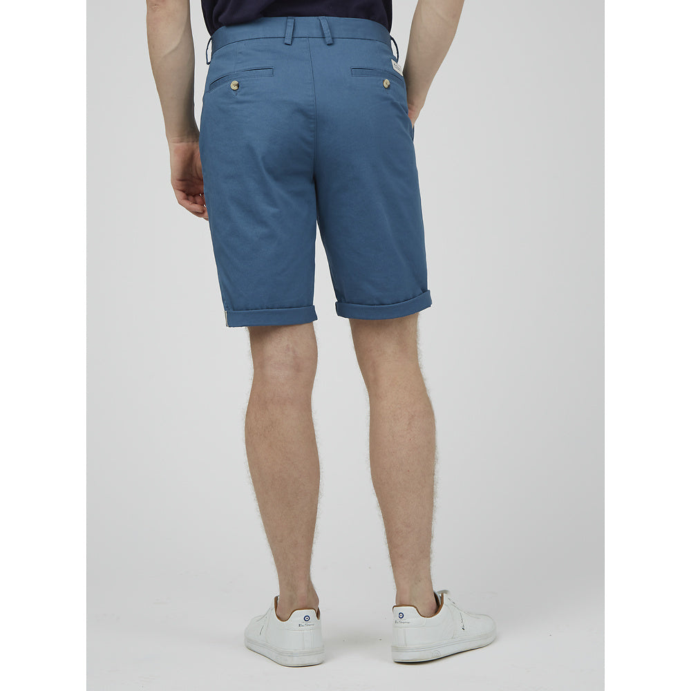 Ben Sherman Slim Stretch Chino Shorts - Wedgewood