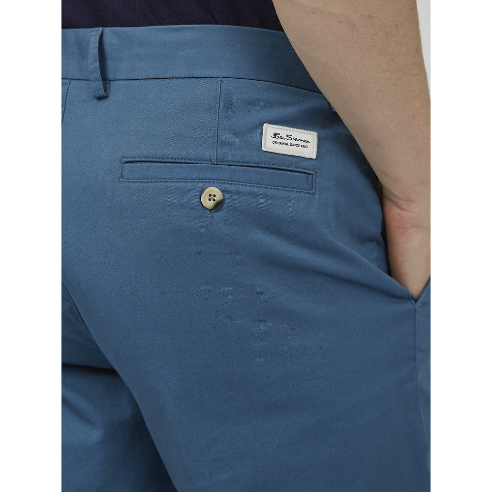 Ben Sherman Slim Stretch Chino Shorts - Wedgewood