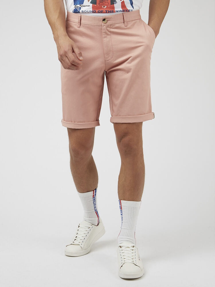 Ben Sherman Slim Stretch Chino Shorts - Light Pink