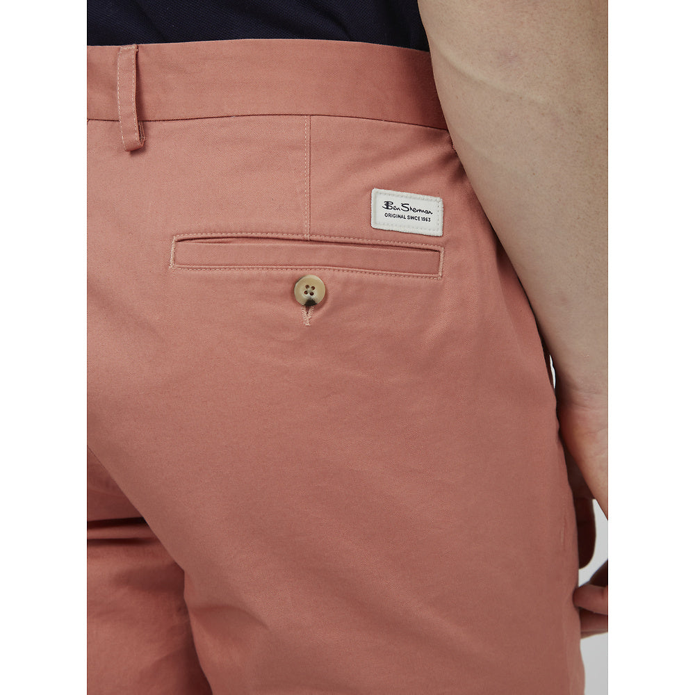 Ben Sherman Slim Stretch Chino Shorts - Dark Pink