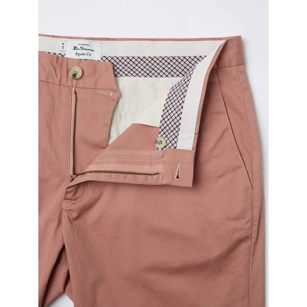 Ben Sherman Slim Stretch Chino Shorts - Dark Pink