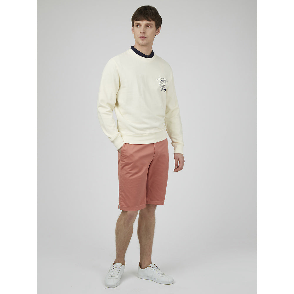 Ben Sherman Slim Stretch Chino Shorts - Dark Pink