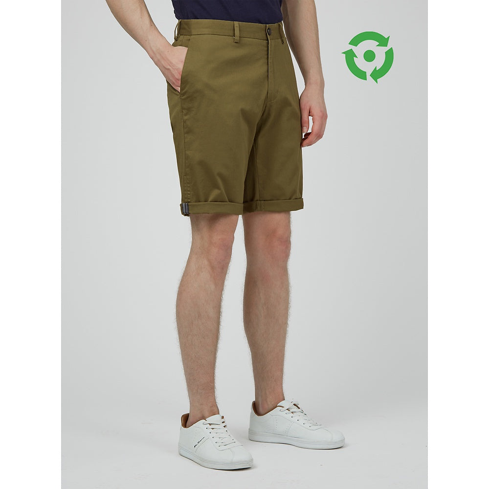 Ben Sherman Slim Stretch Chino Shorts - Grasshopper