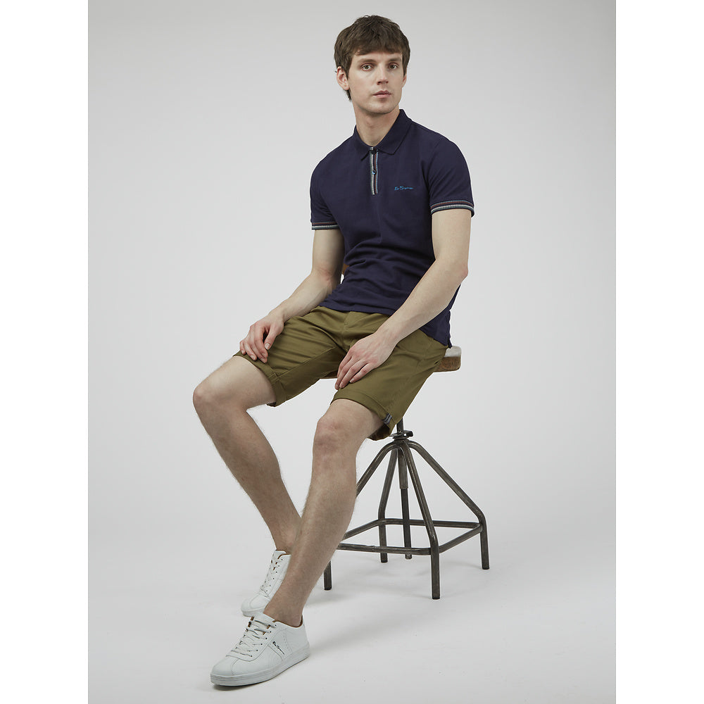 Ben Sherman Slim Stretch Chino Shorts - Grasshopper