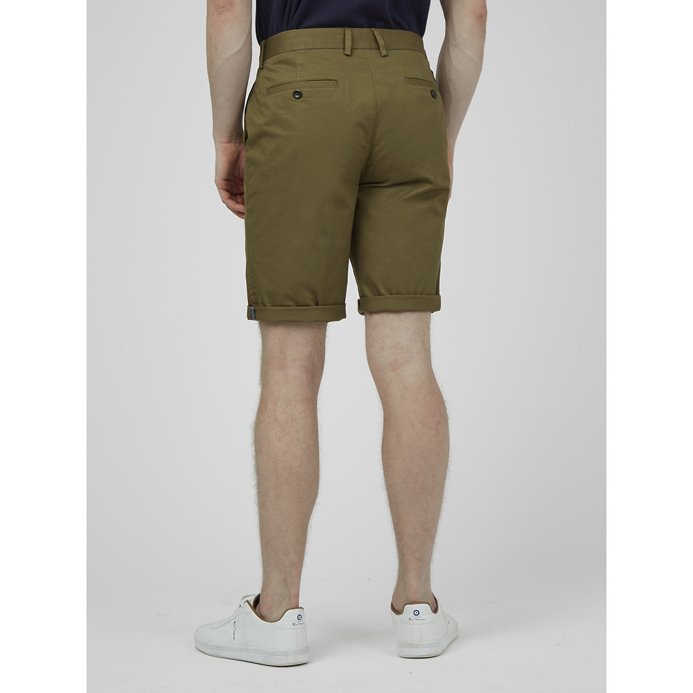 Ben Sherman Slim Stretch Chino Shorts - Grasshopper