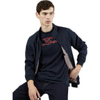 Ben Sherman Flock Signature Logo Tee - Dark Navy
