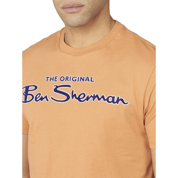 Ben Sherman Flock Signature Logo Tee - Anise