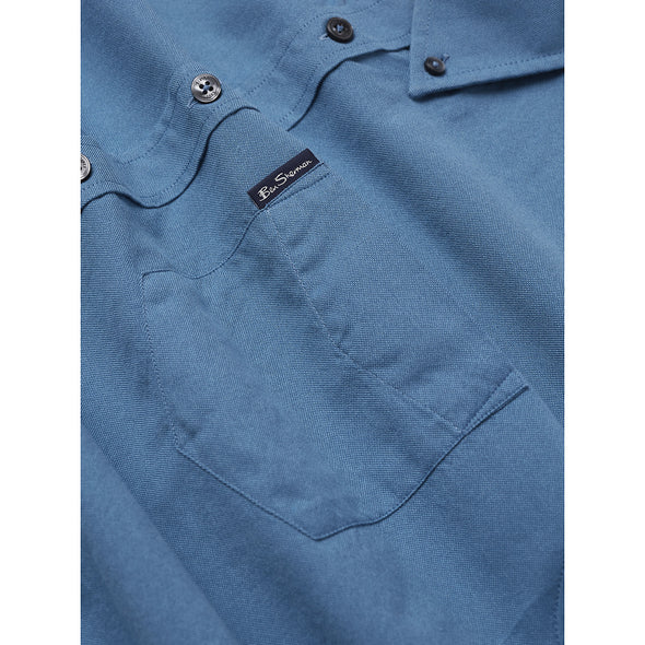 Ben Sherman Long Sleeve Shirt: Signature Oxford - Wedgewood