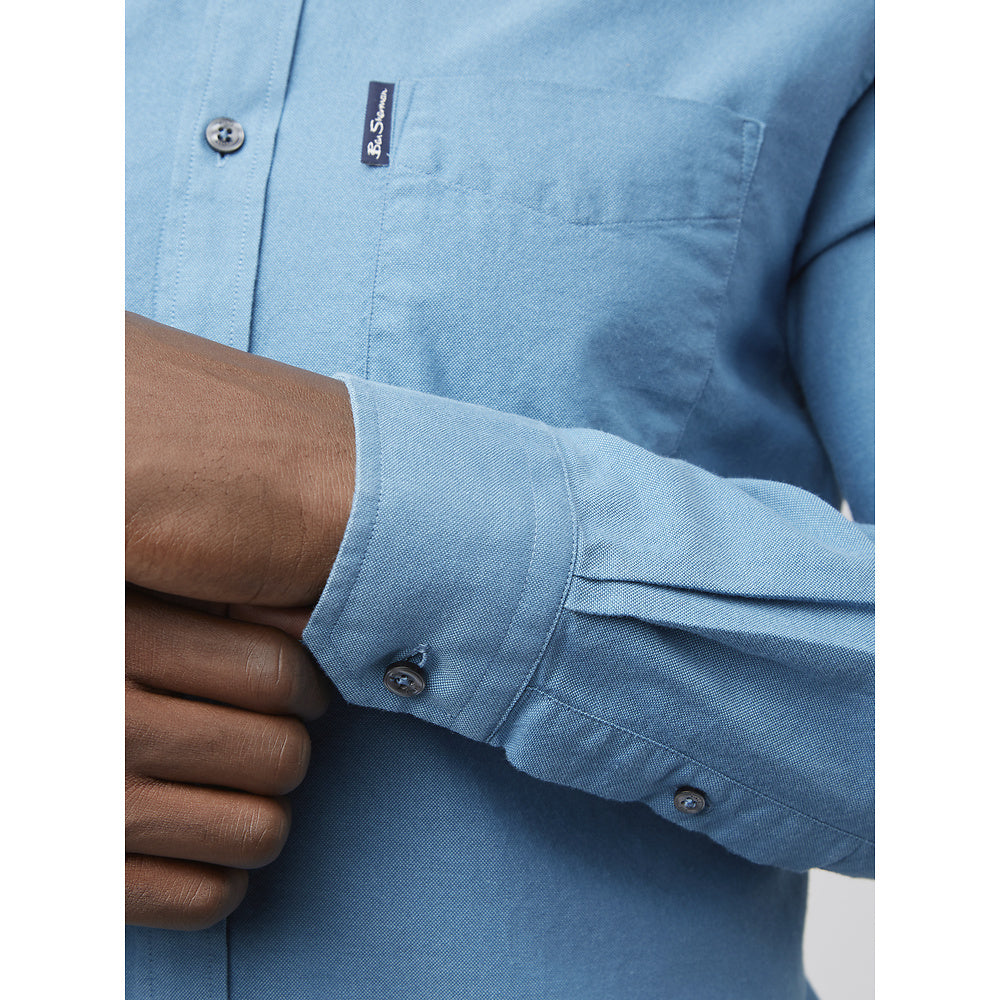 Ben Sherman Long Sleeve Shirt: Signature Oxford - Wedgewood