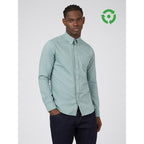 Ben Sherman Long Sleeve Shirt: Signature Oxford - Jade
