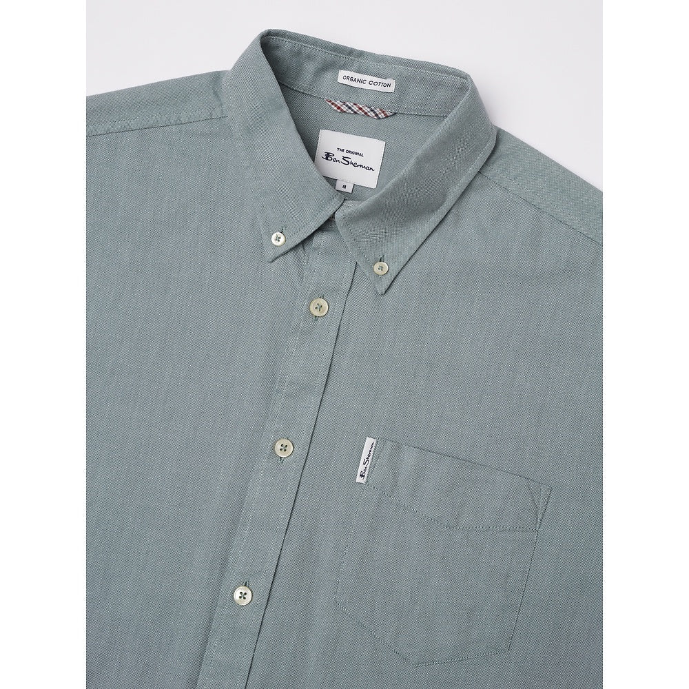 Ben Sherman Long Sleeve Shirt: Signature Oxford - Jade