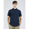 Ben Sherman Short Sleeve Shirt: Oxford - Dark Navy