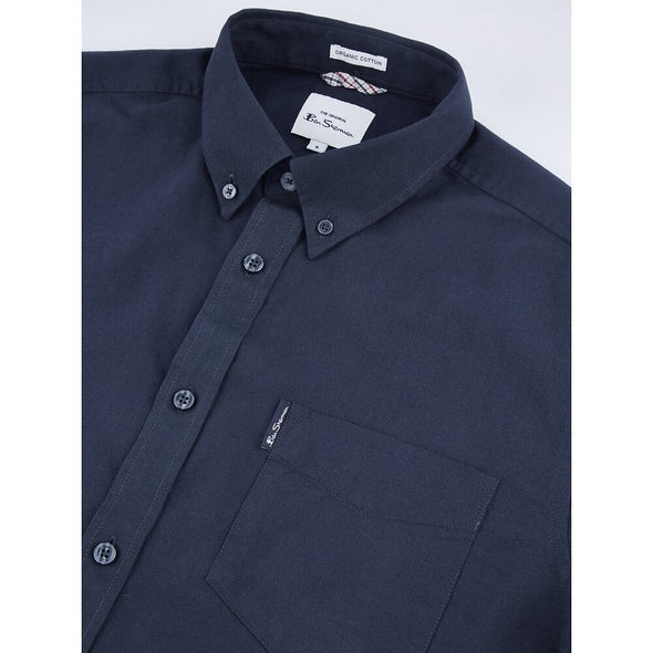 Ben Sherman Short Sleeve Shirt: Oxford - Dark Navy