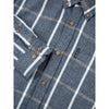Ben Sherman Long Sleeve Shirt: Herringbone Oversized Check - Dark Blue
