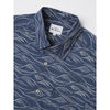 Ben Sherman Short Sleeve Shirt: Wave Print - Denim Blue